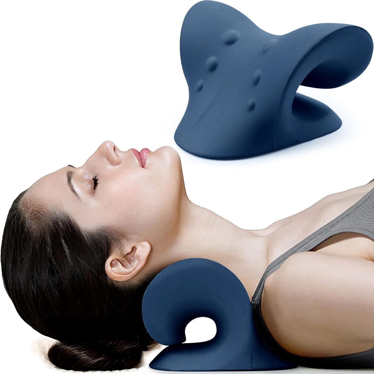 Neck Shoulder Relaxer Cervical Traction Pillow TMJ Pain Relief Stretcher