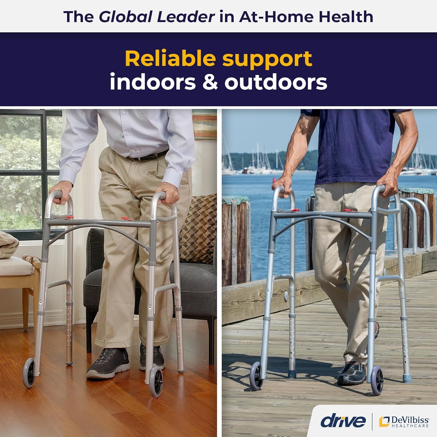 Lightweight Folding Mobility Rolling Walker for Seniors