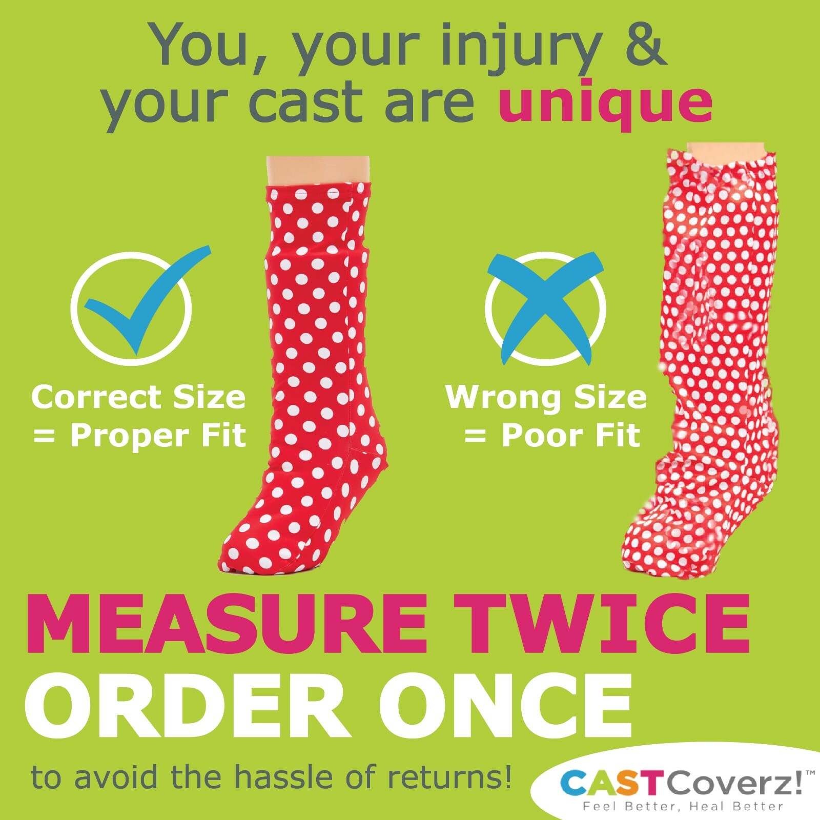 CastCoverz! Leg Cast Cover, USA Stars, USA Made, Washable