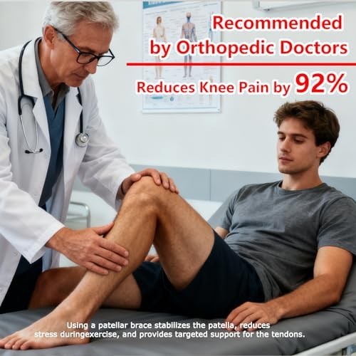 2 Pack Patellar Tendon Support Straps- Adjustable Non-slip 2-Pack- Black-,,,