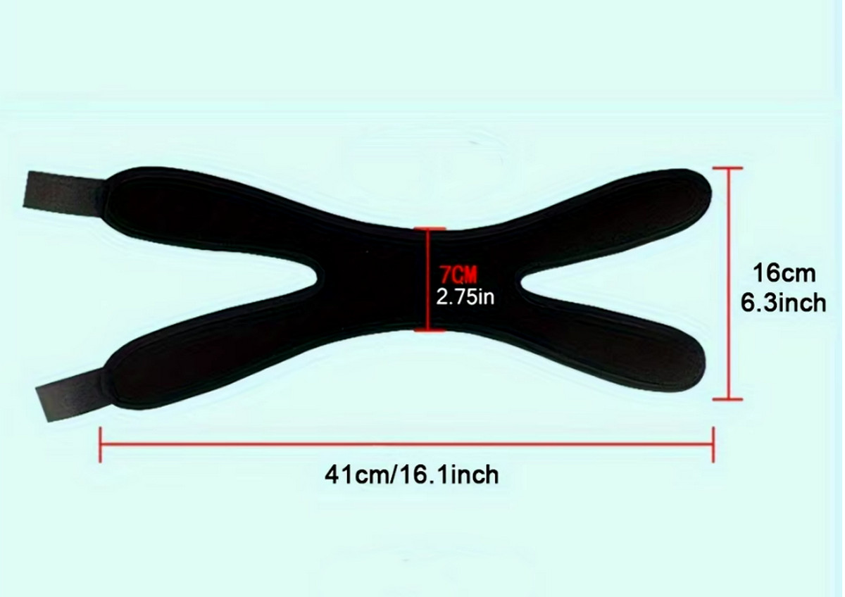Patella Knee Strap Support- Double Belted Support Protection-Black