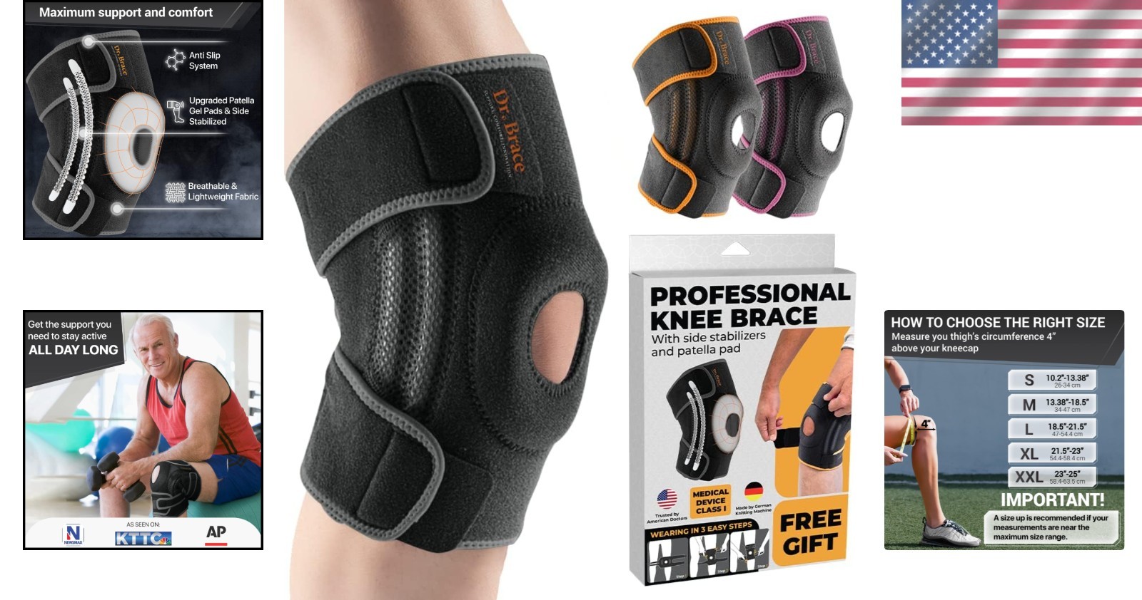 ELITE Knee Brace – Mercury, Medium
