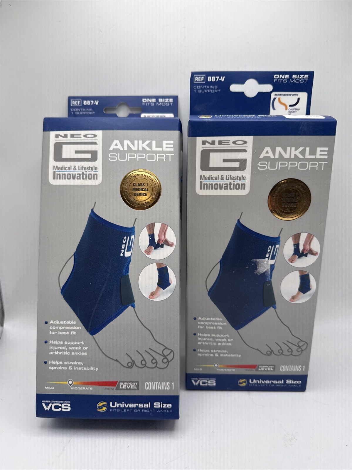 Neo G Adjustable Ankle Support Wrap-Universal Size Left or Right Foot. X2