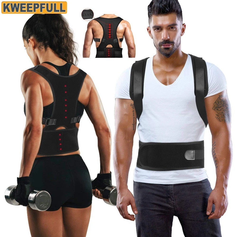 Posture Corrector Support Magnetic Back Shoulder Brace Belt Band For Men Women