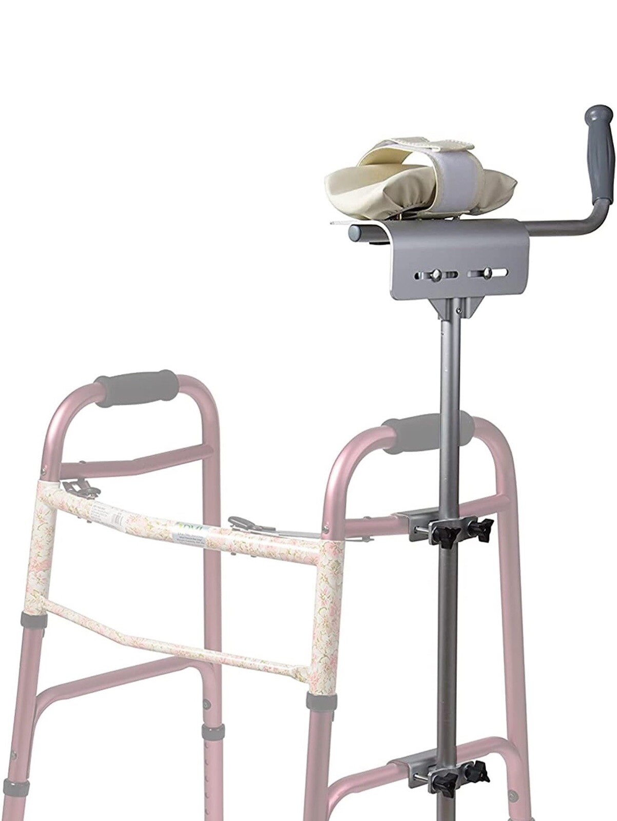 Walker Platform Attachment with Adjustable Padded Cuff, No Tools Needed, Attache