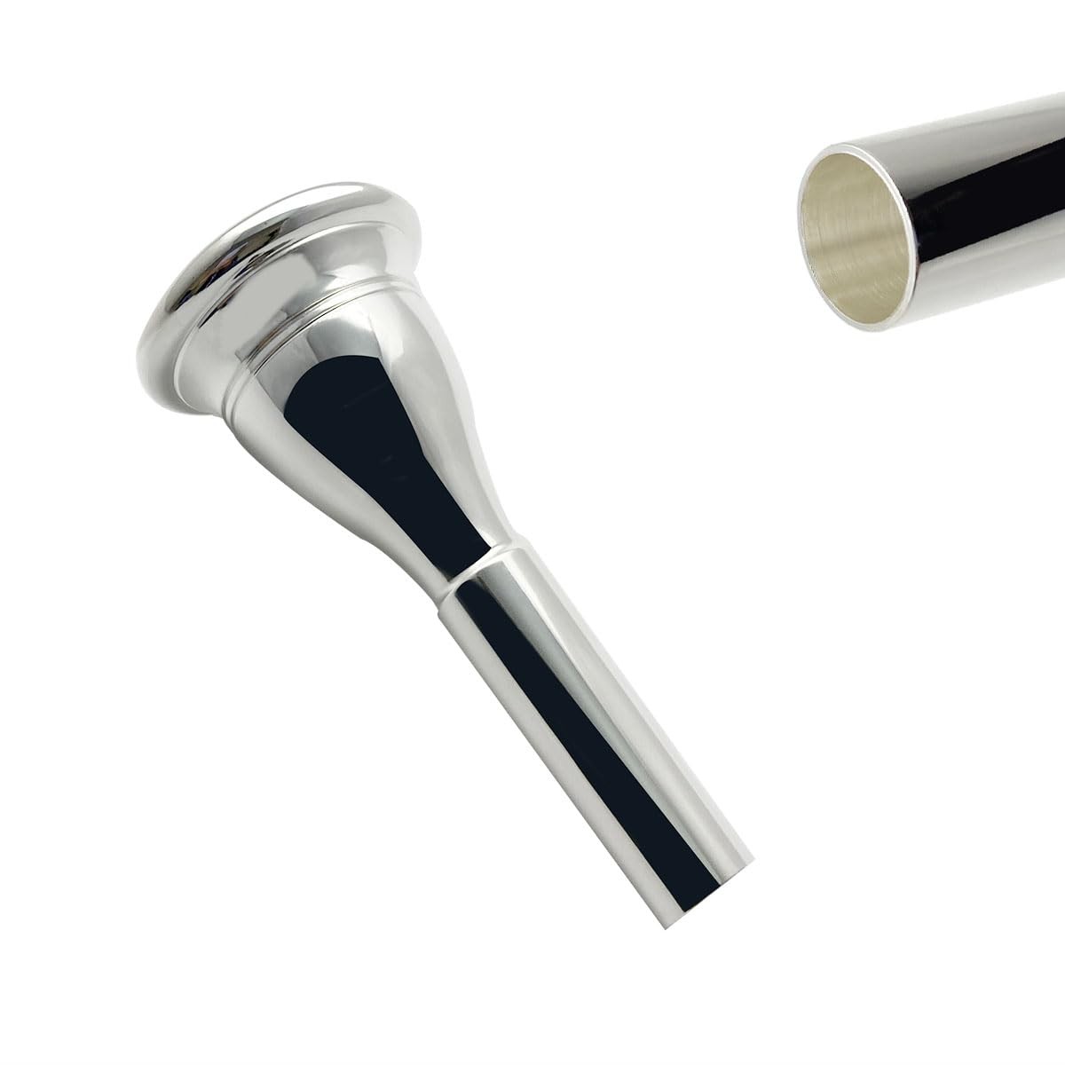 120S Silver Plated Tuba Mouthpiece Heavyweight For Concert Marching Band