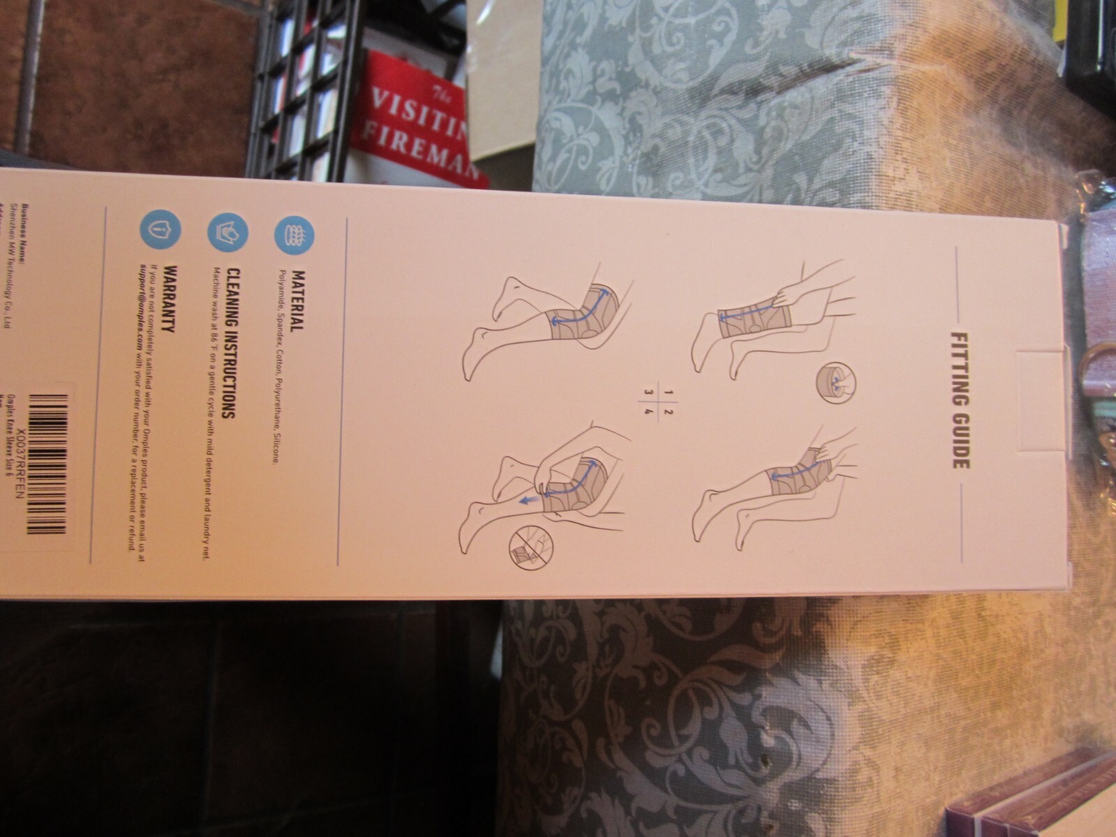 Omples Knee Support Sleeve Size 6 String Support Pain Relief Ultra Comfort NIB