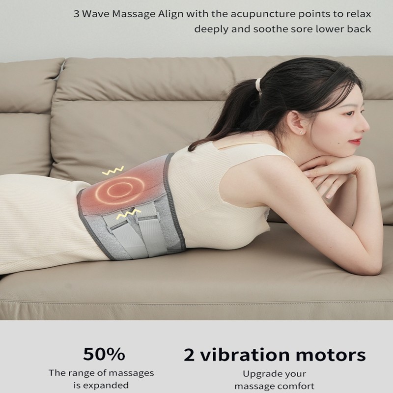 Electric Warming Belt Heating Waist Brace Lower Back Pain Relief Therapy Support