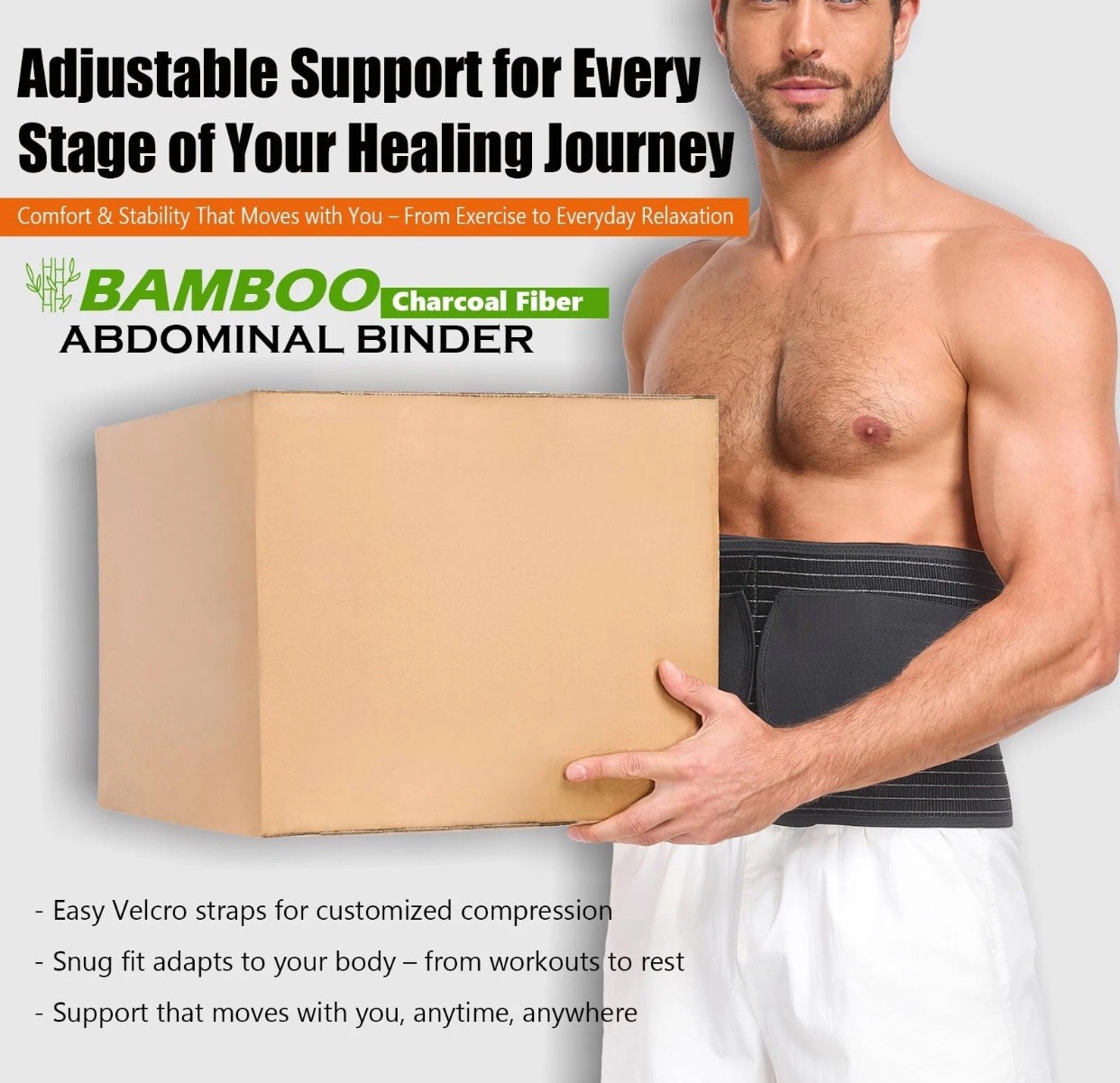 Abdominal Binder~Post Surgery~Postpartum~Compression Support Waist Trainer~SZ L
