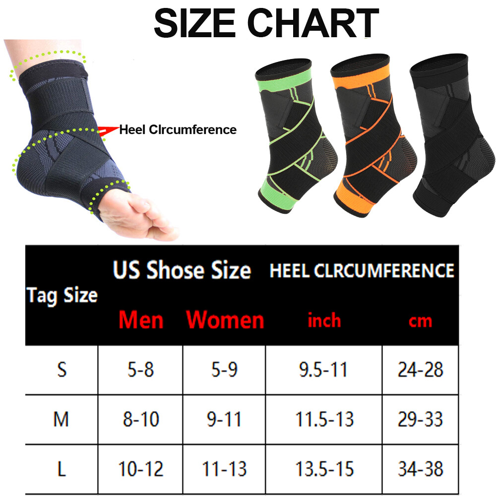 Ankle Support Brace Compression Sleeve Plantar Fasciitis Foot Pain Relief Wrap