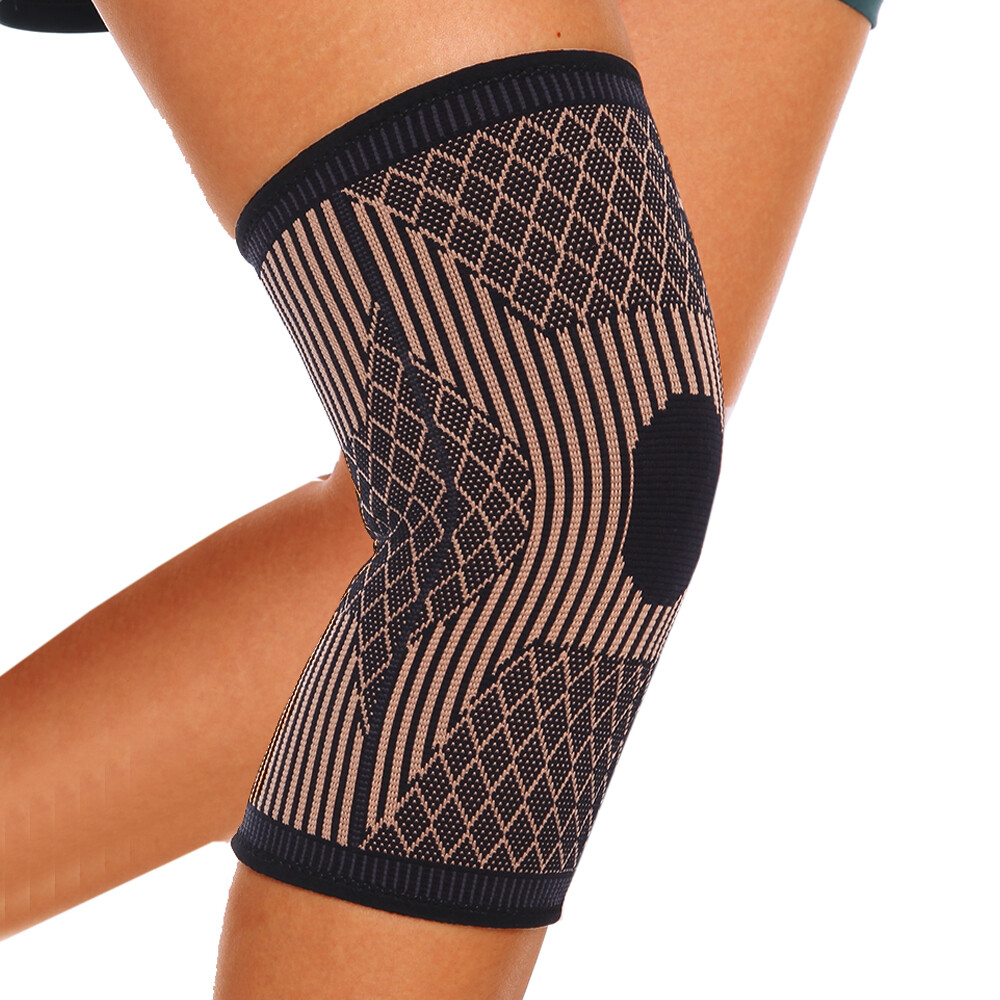 Copper Knee Support Compression Sleeve Brace Sport Patella Joint Pain Arthritis