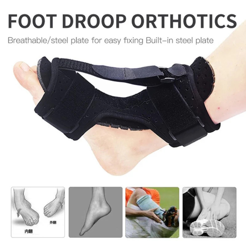 Plantar Fasciitis Night Splint Adjustable Foot Drop Ankle Brace Support Toe Pain