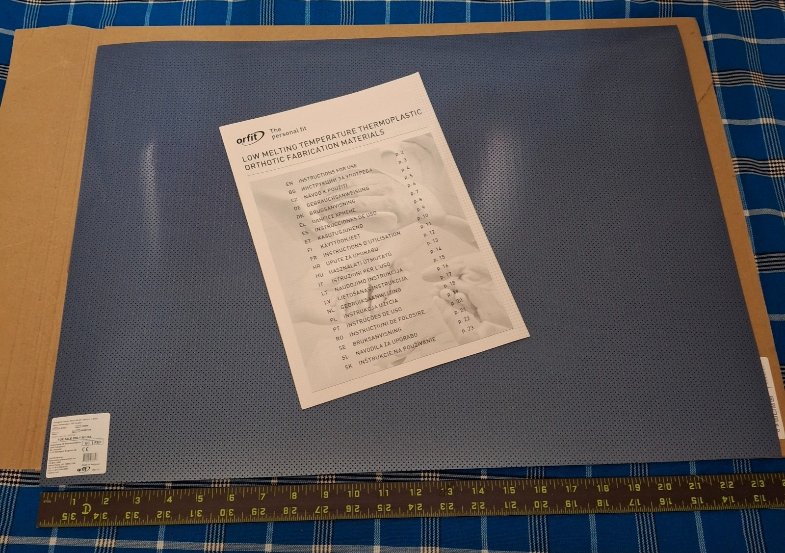 Orfit Orfilight Atomic Blue NS Micro Perforated 24″ x 17.5″ 24-5760-1 Splinting