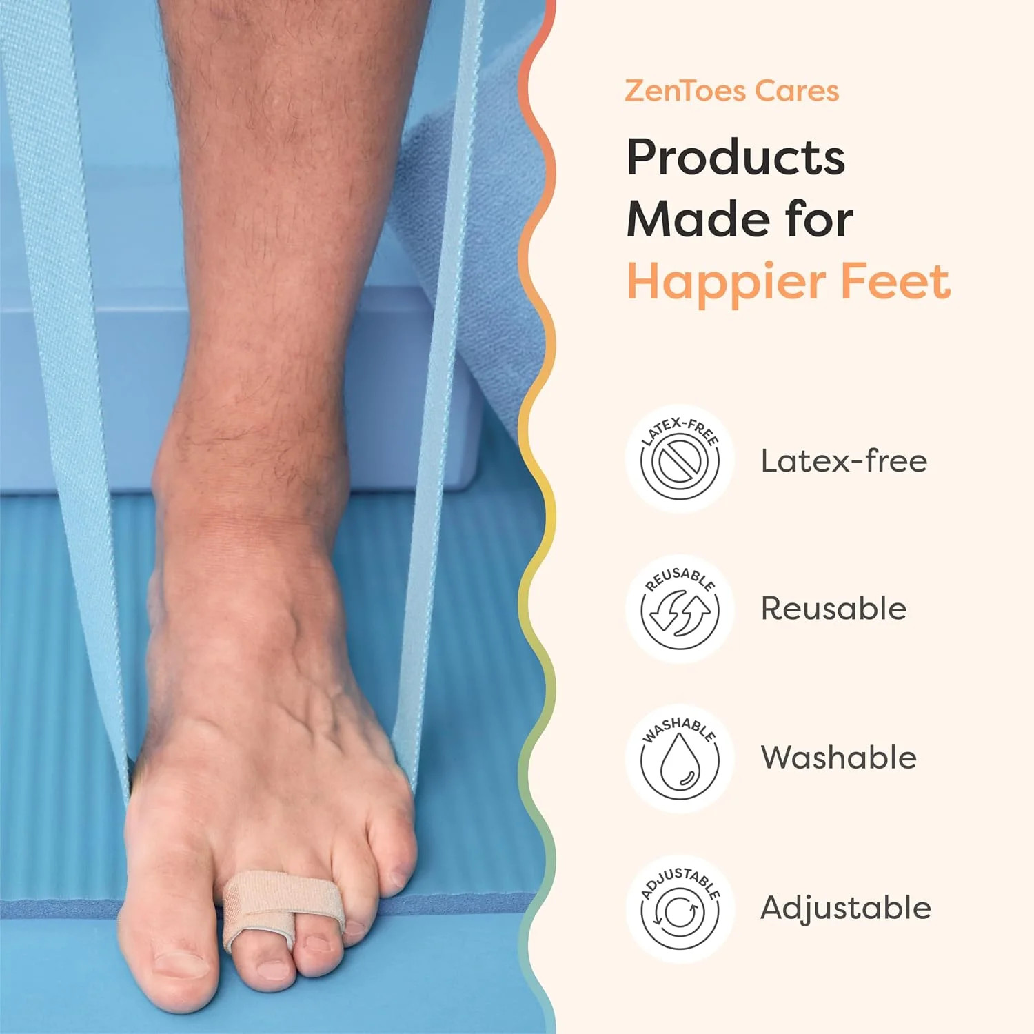 ZenToes Hammer Toe Straightener, Broken Toe Splint & Buddy Wraps, 4 Ct | Buddy t