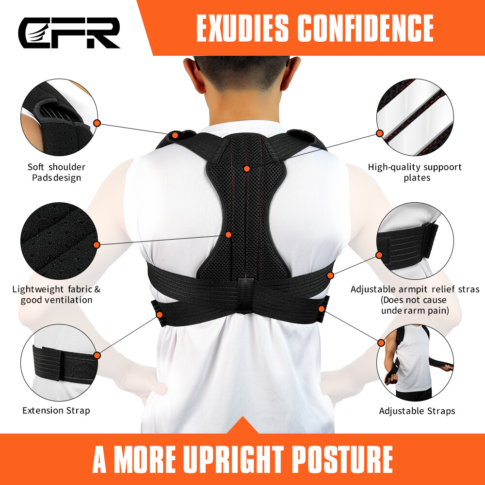 Posture Corrector Back Support Shoulder Brace Clavicle Belt Adjustable Men Women