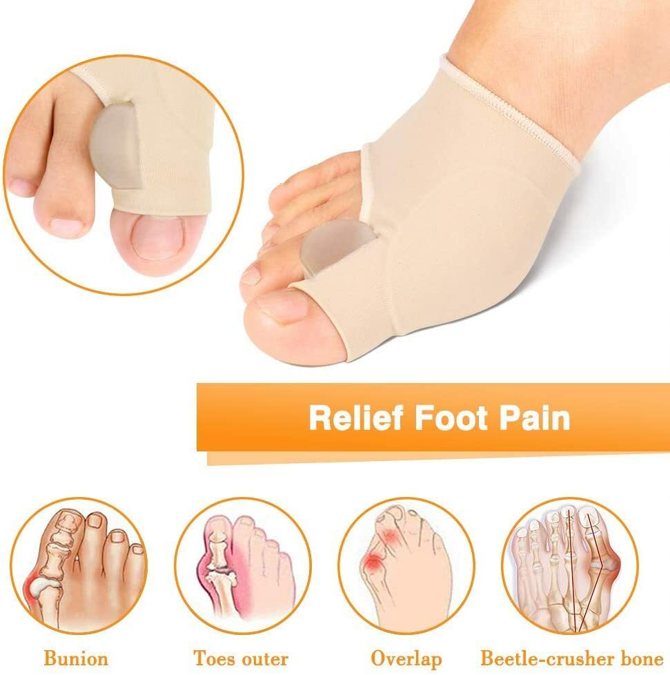 Toe Separator Hallux Valgus Bunion Corrector Orthotics Feet Pain Relief Sleeve