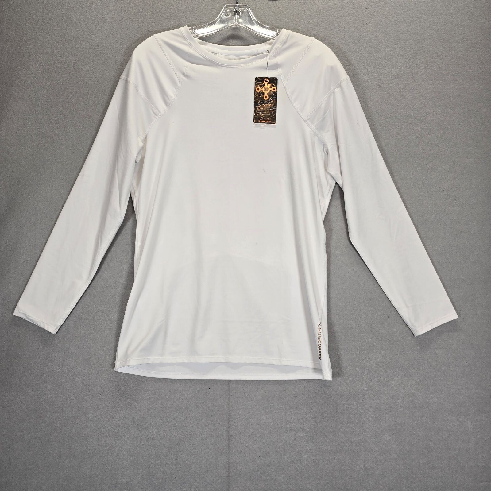 Tommie Copper White Long Sleeve Shoulder Support 2XL Upper Back Pain Brace Shirt