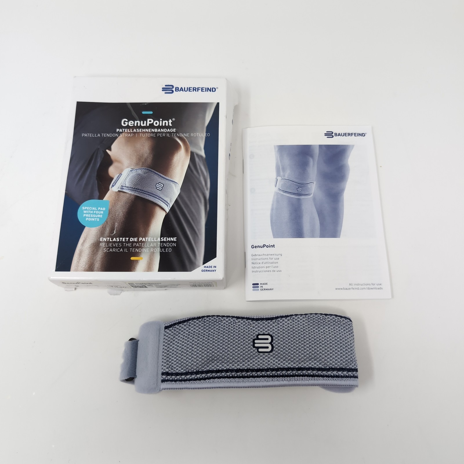 Bauerfeind GenuPoint Knee Strap Patellar Tendon Support Jumper’s/Runner’s Size 2