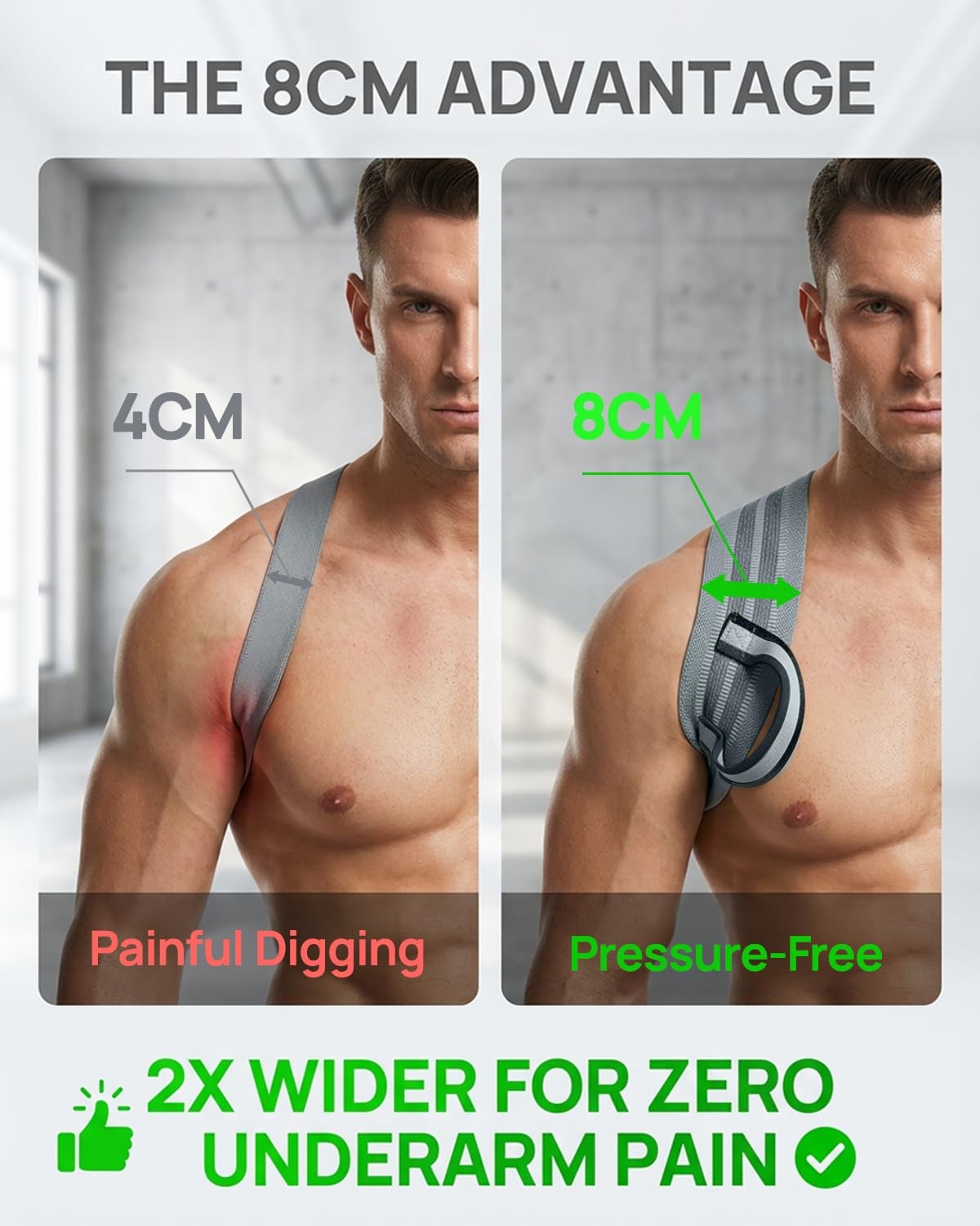 -Gym Back Posture Corrector for men to Open Shoulders, 8cm Ultra-Wide No-Digg…