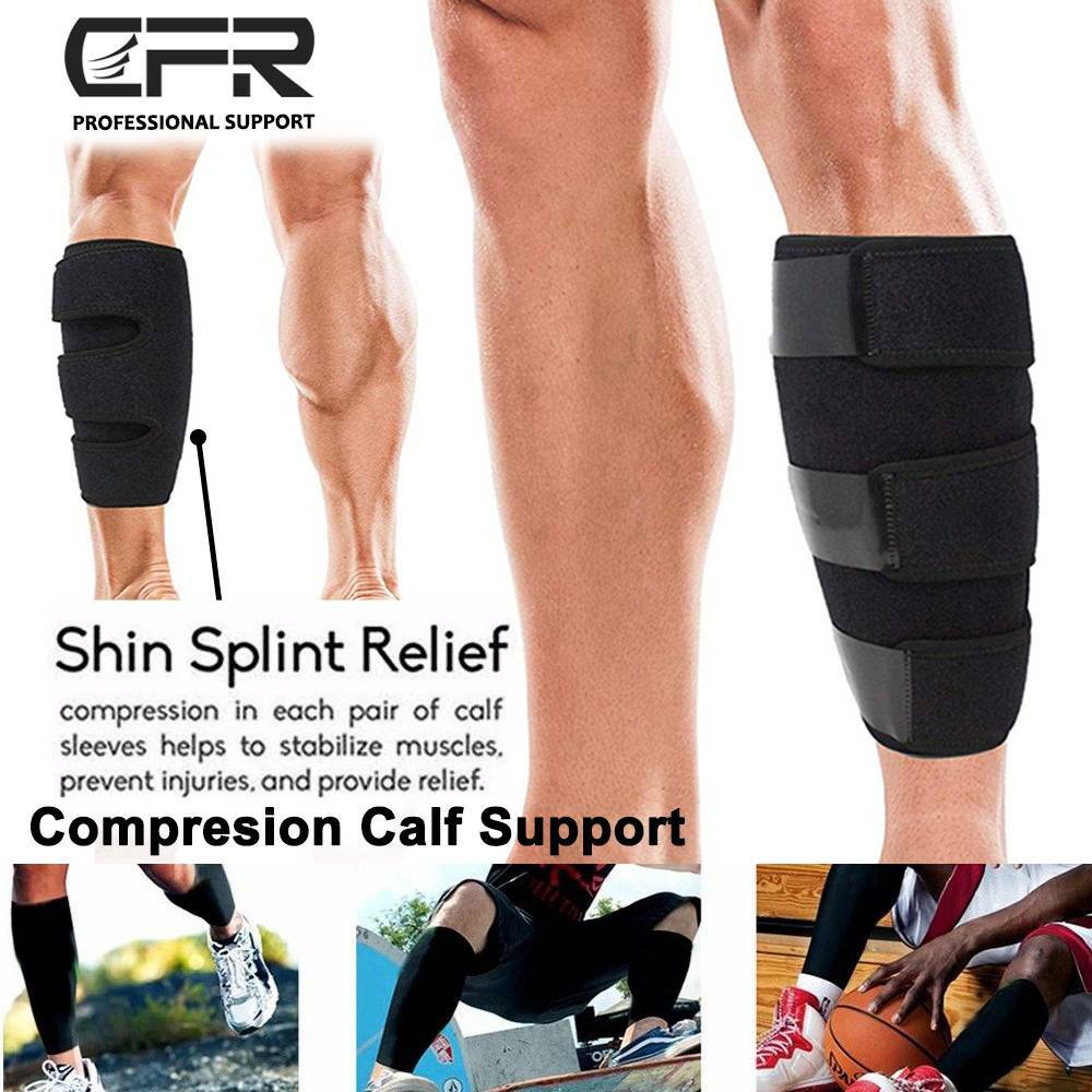 Ajustable Calf Support Compression Sleeve Shin Splint Brace Sports Wrap Guard