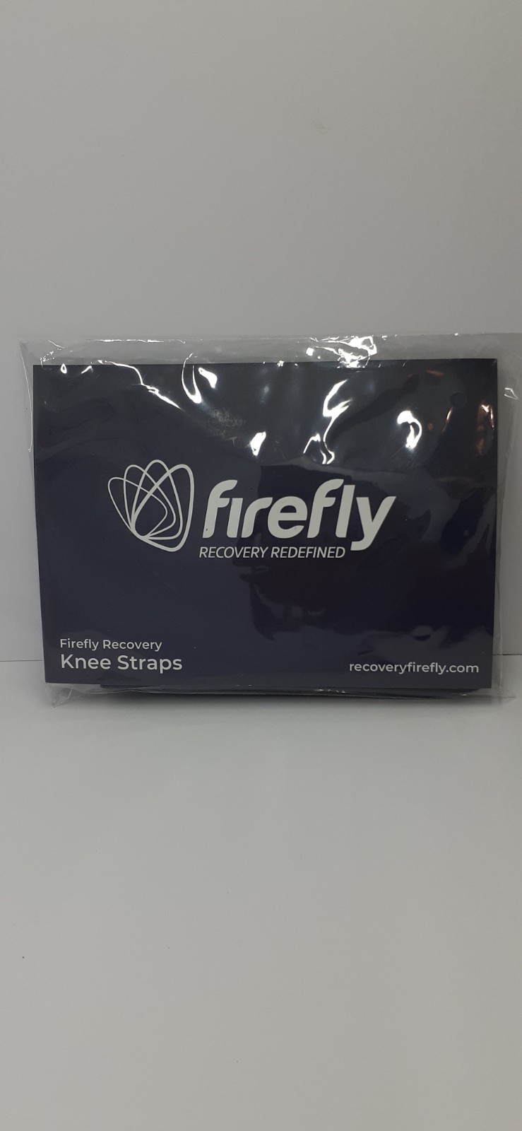 Firefly MD Knee Support Brace Strap Pair, Latex Free Reusable, Black.