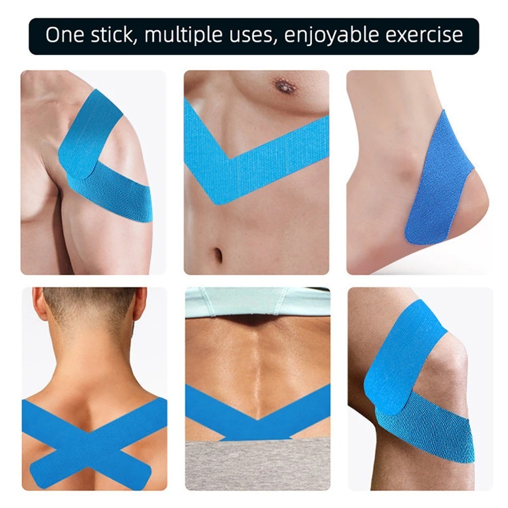 5 pcs Pre Cut Kinesiology Tape for Knee Waterproof Sports Support