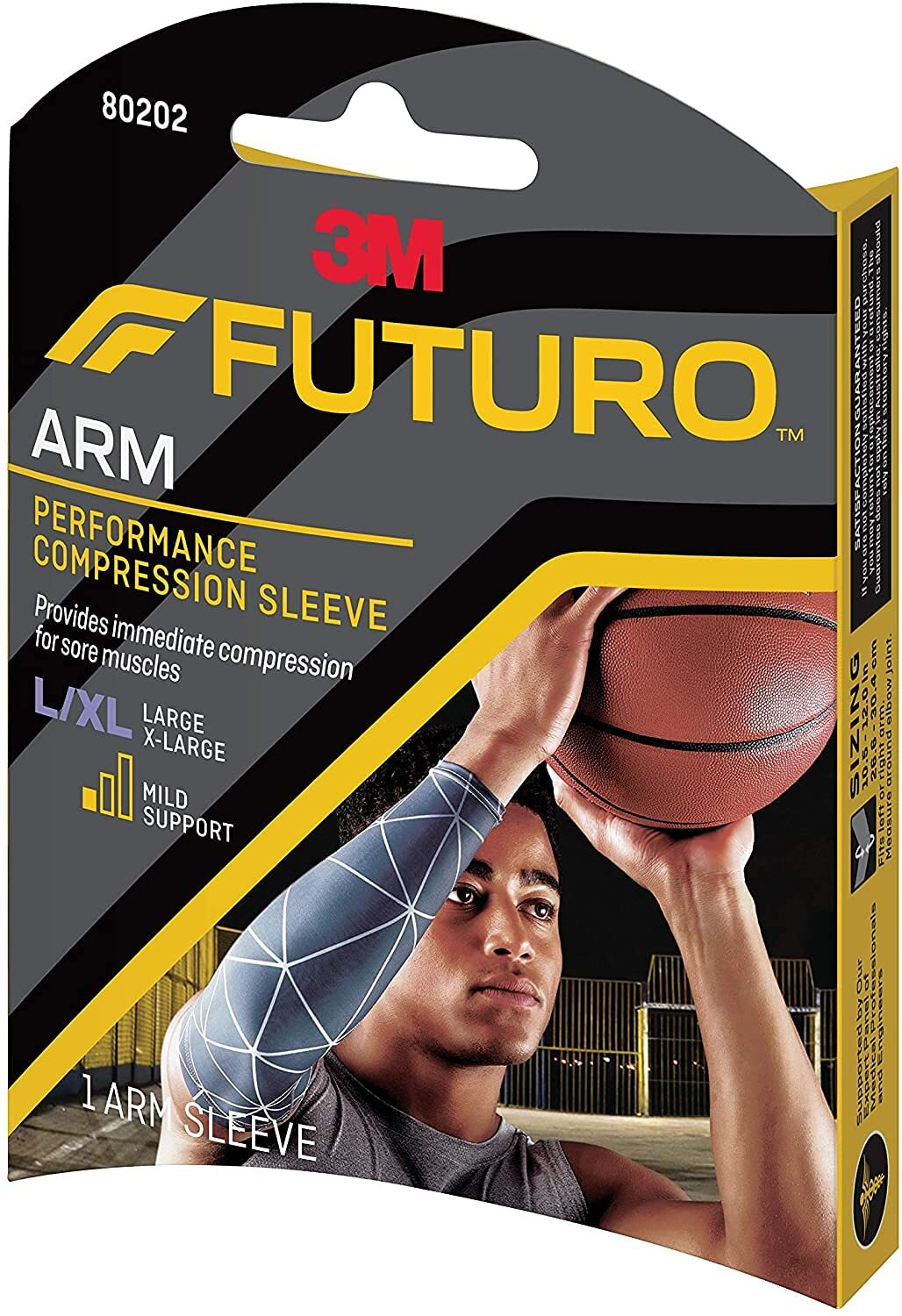 Futuro Sport Performance Compression Arm Sleeve, Large/X-Large