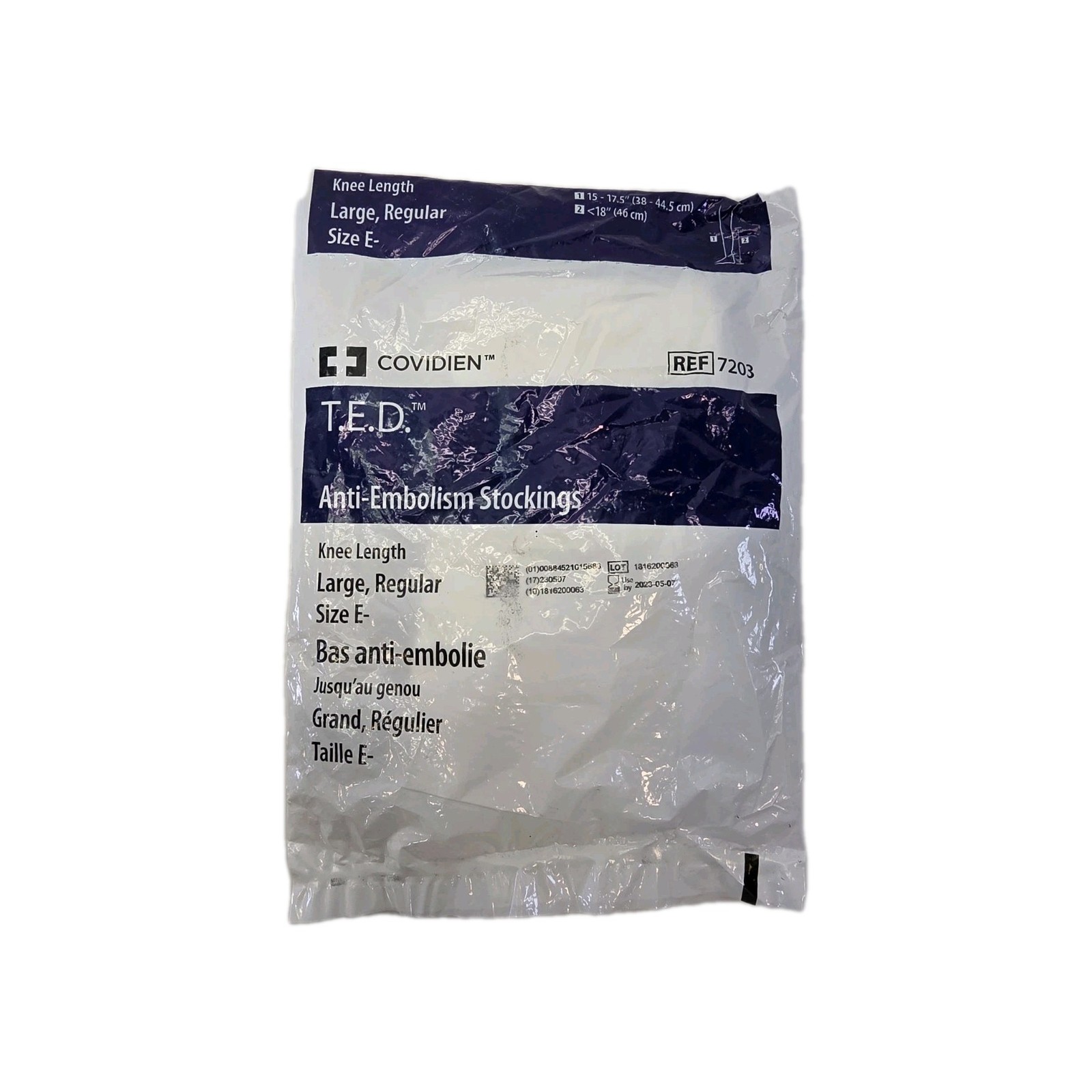 *12/Bx* TED Anti Embolism Stockings ~ Knee Length, Large, Regular, Size E 7203