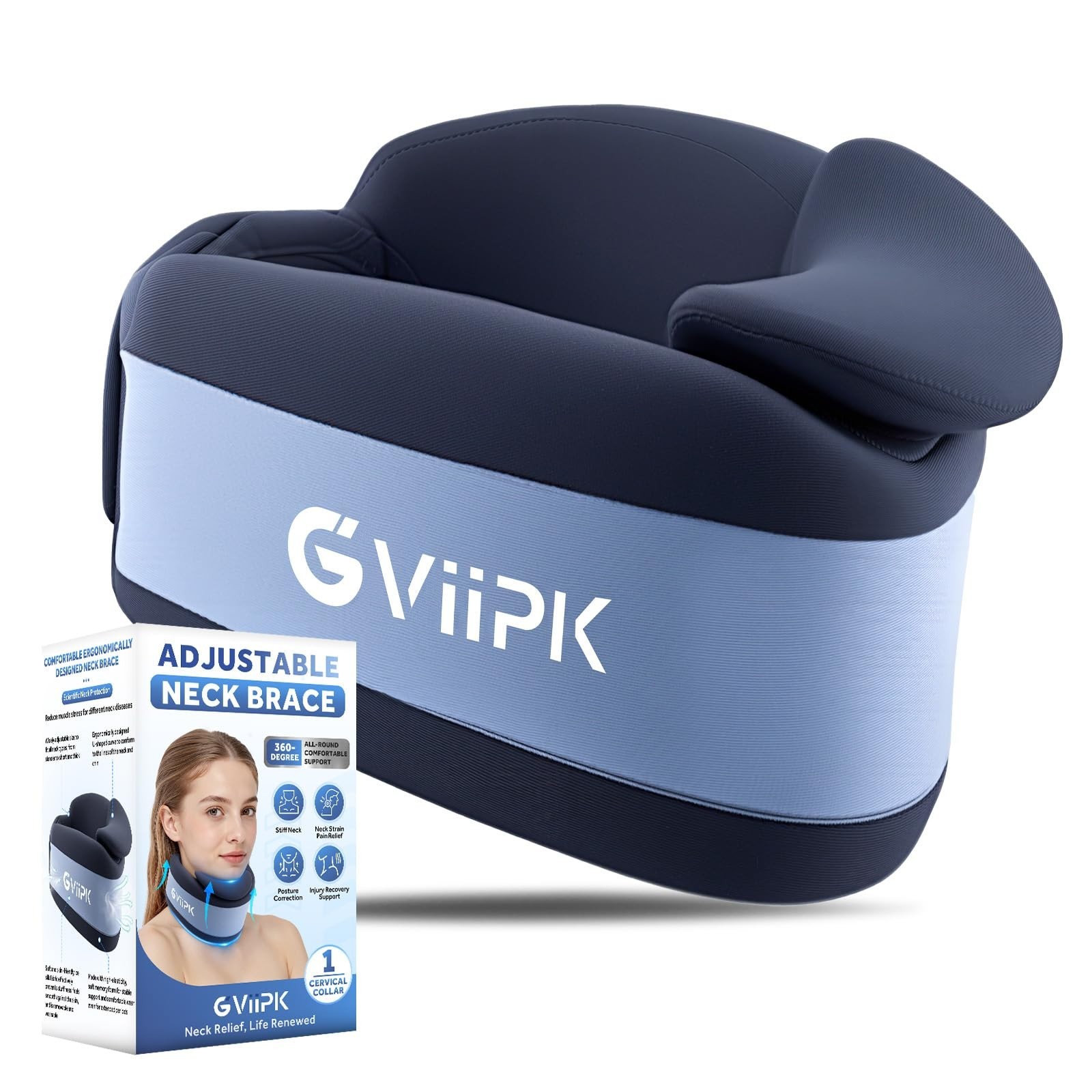 Soft Ice Silk Neck Brace – Cervical Collar Support for Pain Relief & Posture Cor