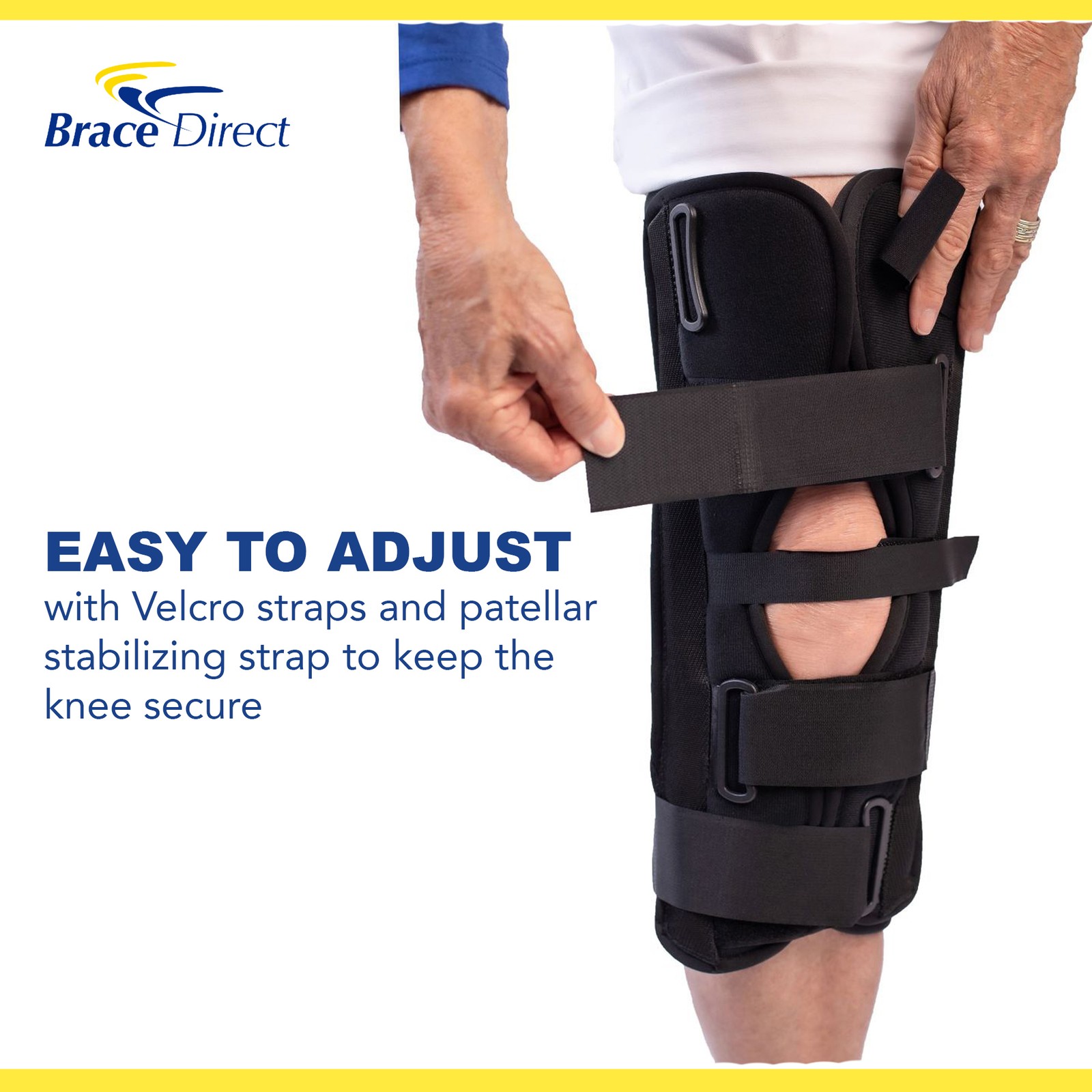 Tri Panel Knee Immobilizer for ACL, PCL, MCL, LCC Injury & Post Op Knee
