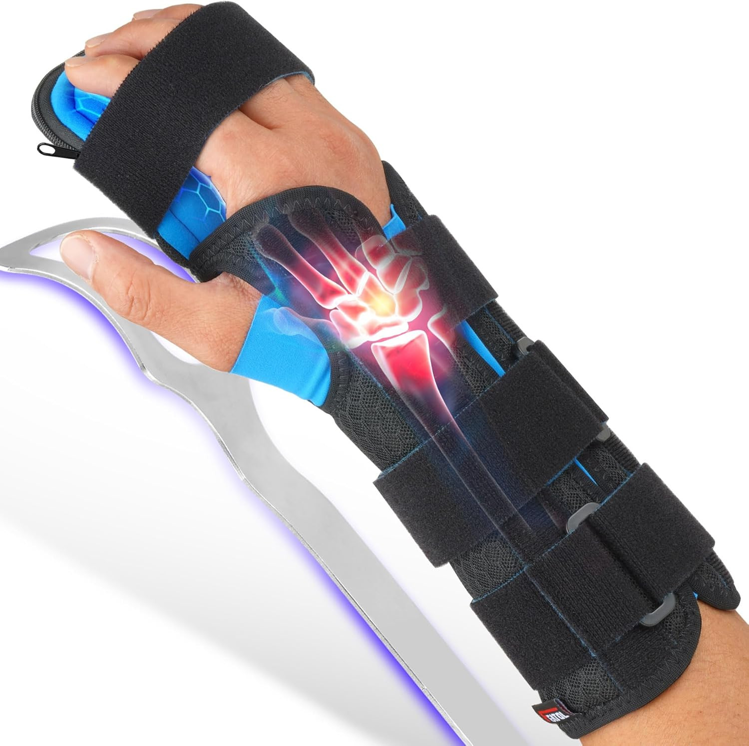 Resting Hand Splint Stroke Night Immobilizer with Removable Splints- for Carpel
