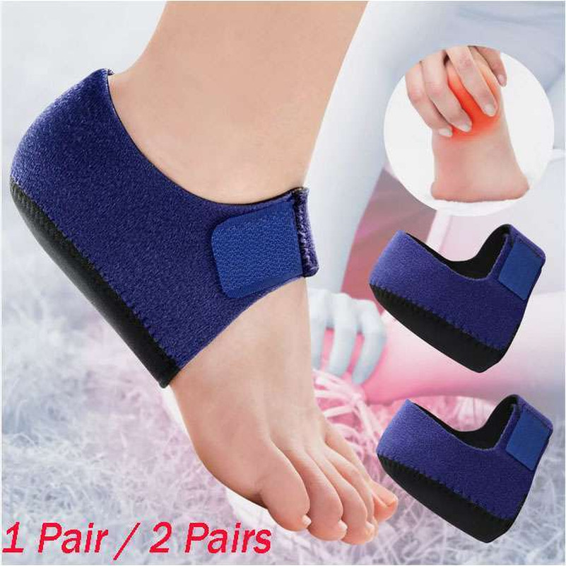 2/4Pcs Heel Protectors Pads Plantar Fasciitis Arch Wrap Support Foot Pain Relief