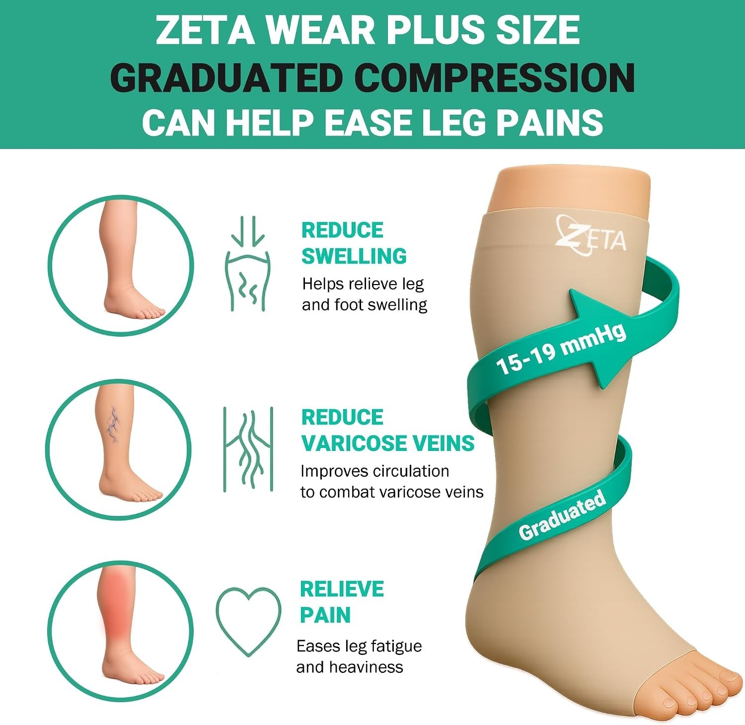 OEKO-TEX Certified Plus Size Compression Sleeves 2XL-6XL – Stylish & Effective