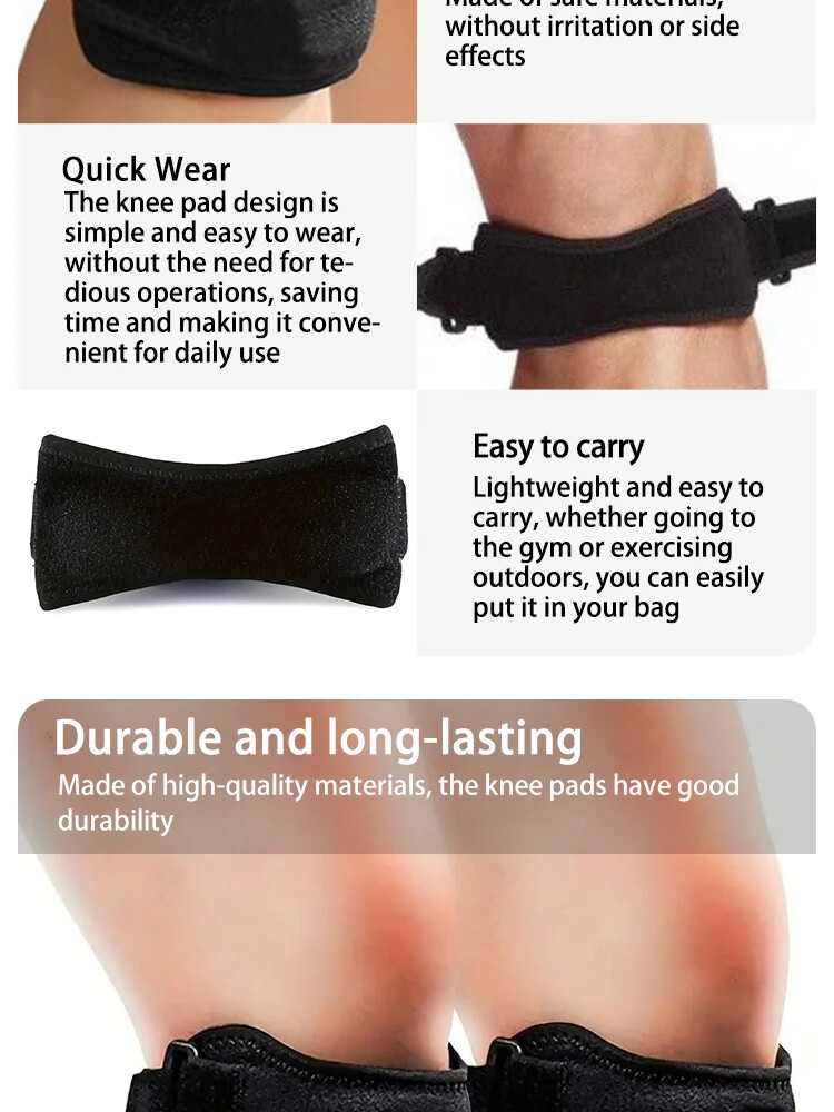 Comfortable Knee Patella Stabilizer Strap Running, Hiking, Soccer, Basketball