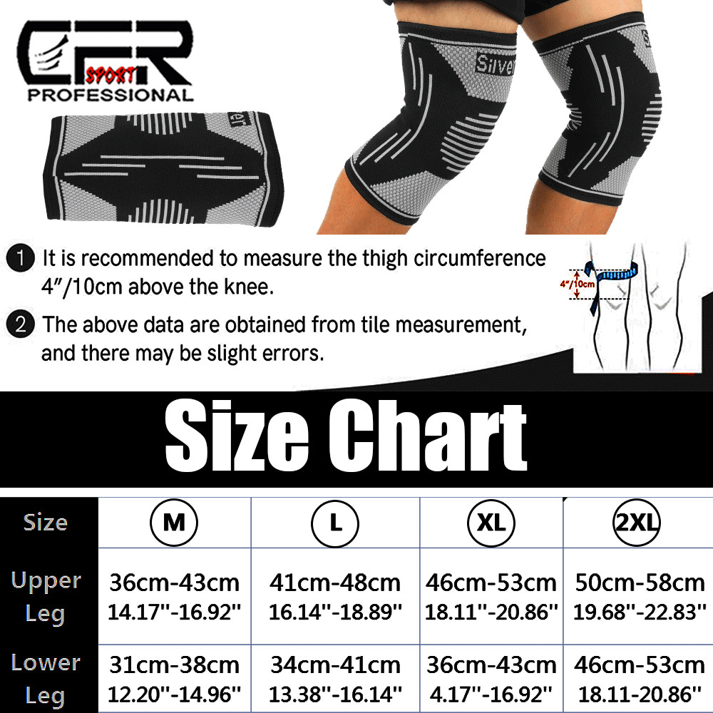 Copper Knee Brace Support Compression Sleeve Football Joint Pain Arthritis Strap