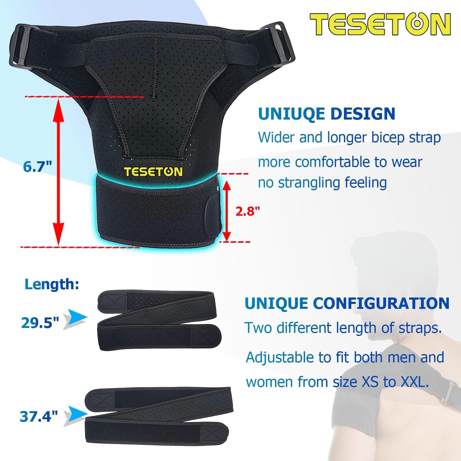 Shoulder Brace for Men and Women, Shoulder Compression Sleeve for Pain Relief…
