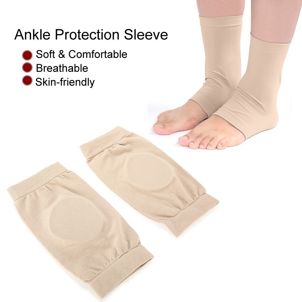Soft Elastic Ankle Protection Sleeve Silicone Protective Pad Breathable