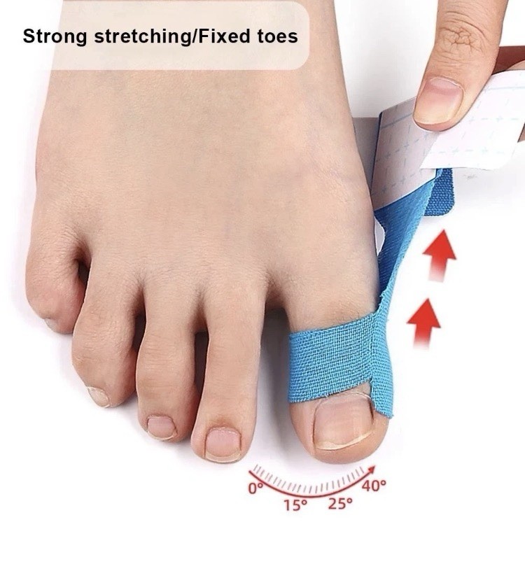 SPRRTOOR Self-Adhesive Toe Corrector Stabilization Tape 10pcs Blue/Black/Beige