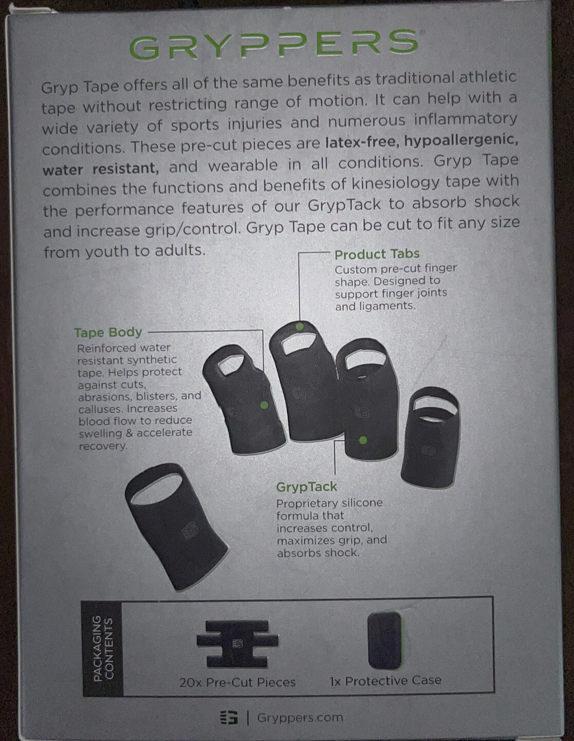 Gryppers Support And Performance Gryp Tape Zip Case Game Pack Black N/S – NEW