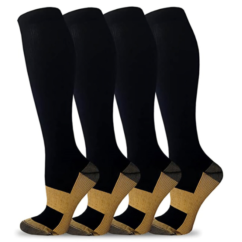 6 Pairs Knee High Compression Socks 20-30 mmHg Closed Toe Sox Surgical Stockings