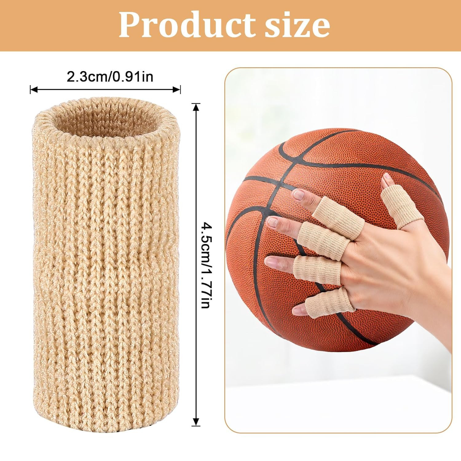 30 Pcs Finger Sleeves Breathable Elastic Thumb Finger Compression Sleeves for Ba