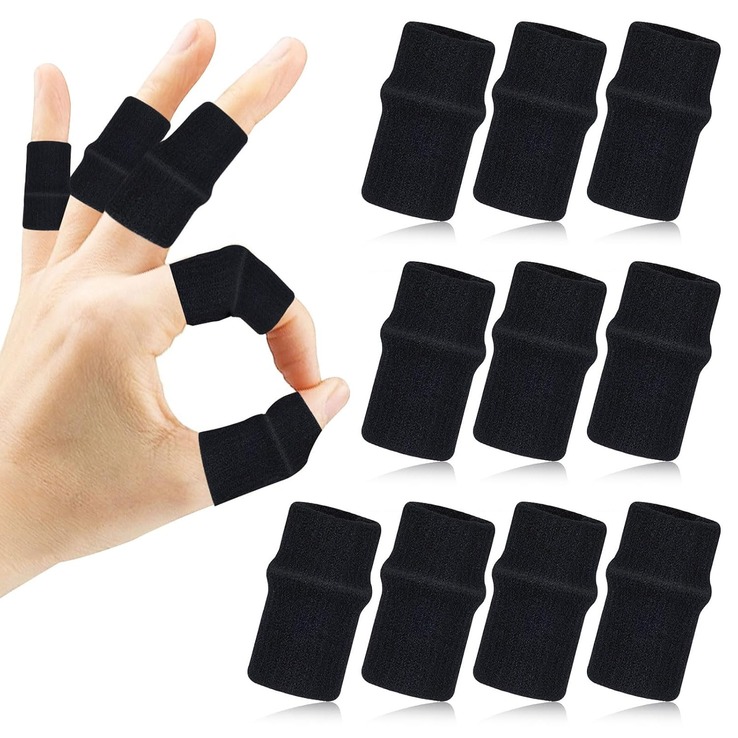 10 Protectores de Elasticos De Dedos Para Baloncesto Y Deporte Al Aire Libre