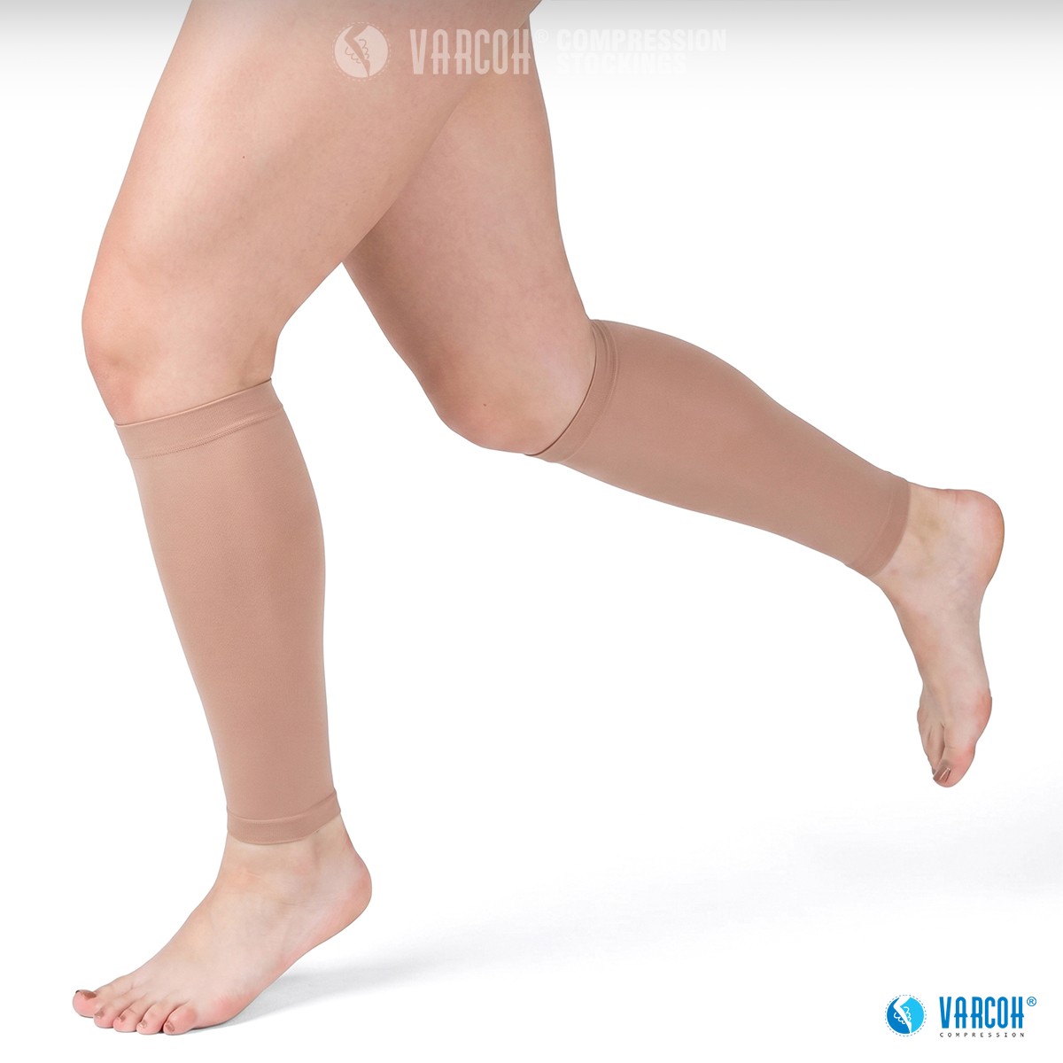 30-40 mmHg Compression Socks Footless Calf Sleeves Sport Recovery Varicose Veins