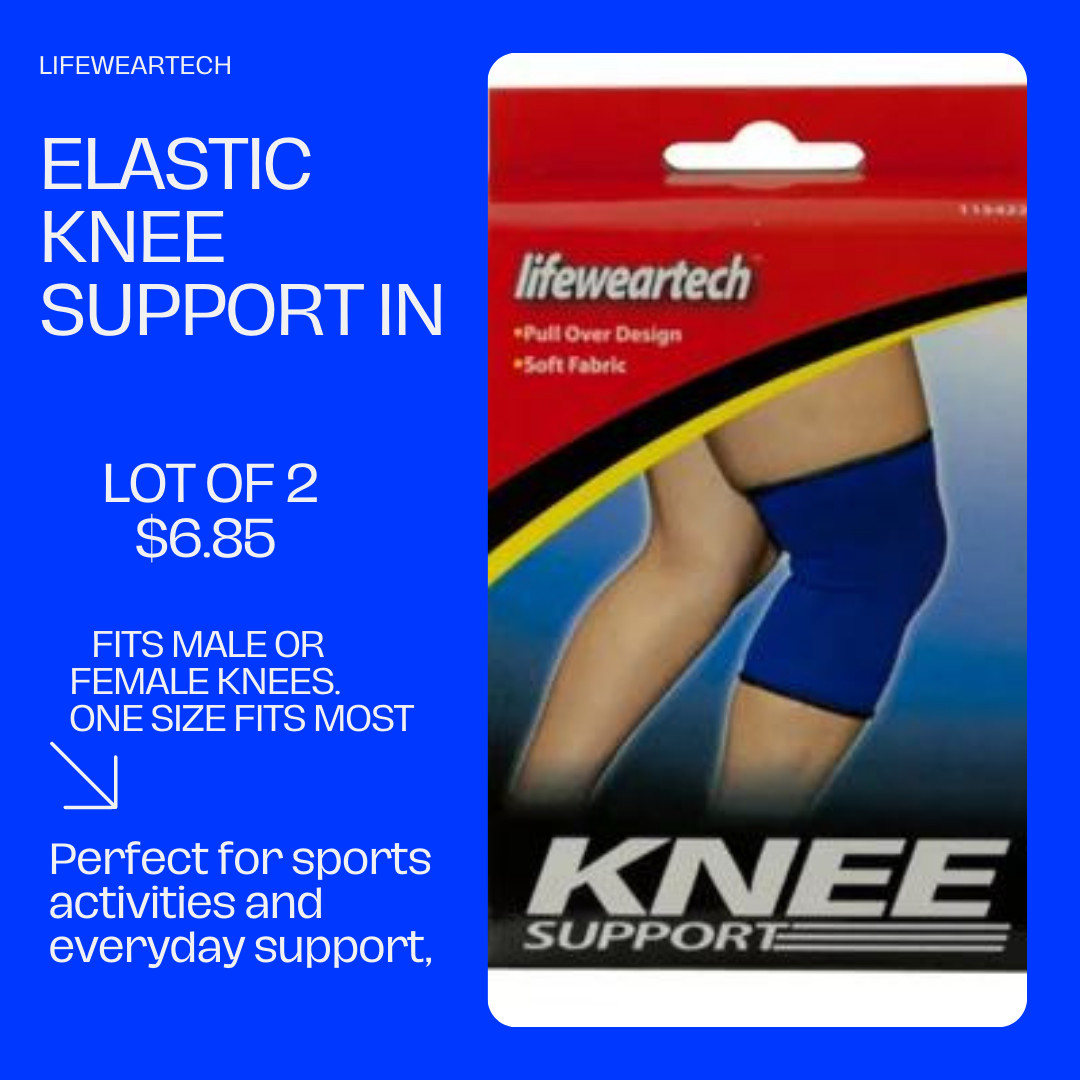 Elastic Sleeve Knee Support Brace (Pull Over) – Set of 2 – Unisex Blue