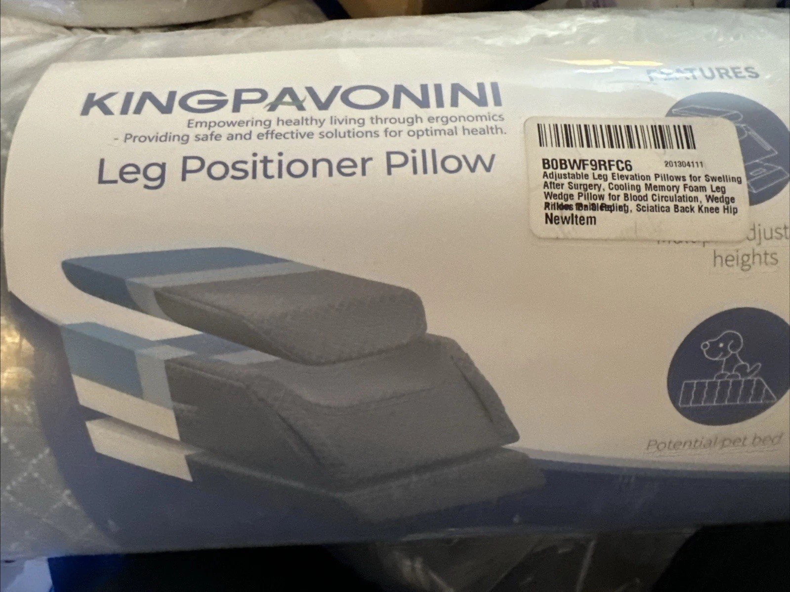NEW King Pavonini Leg Positioner Elevation Pillow – after Surgery or rest