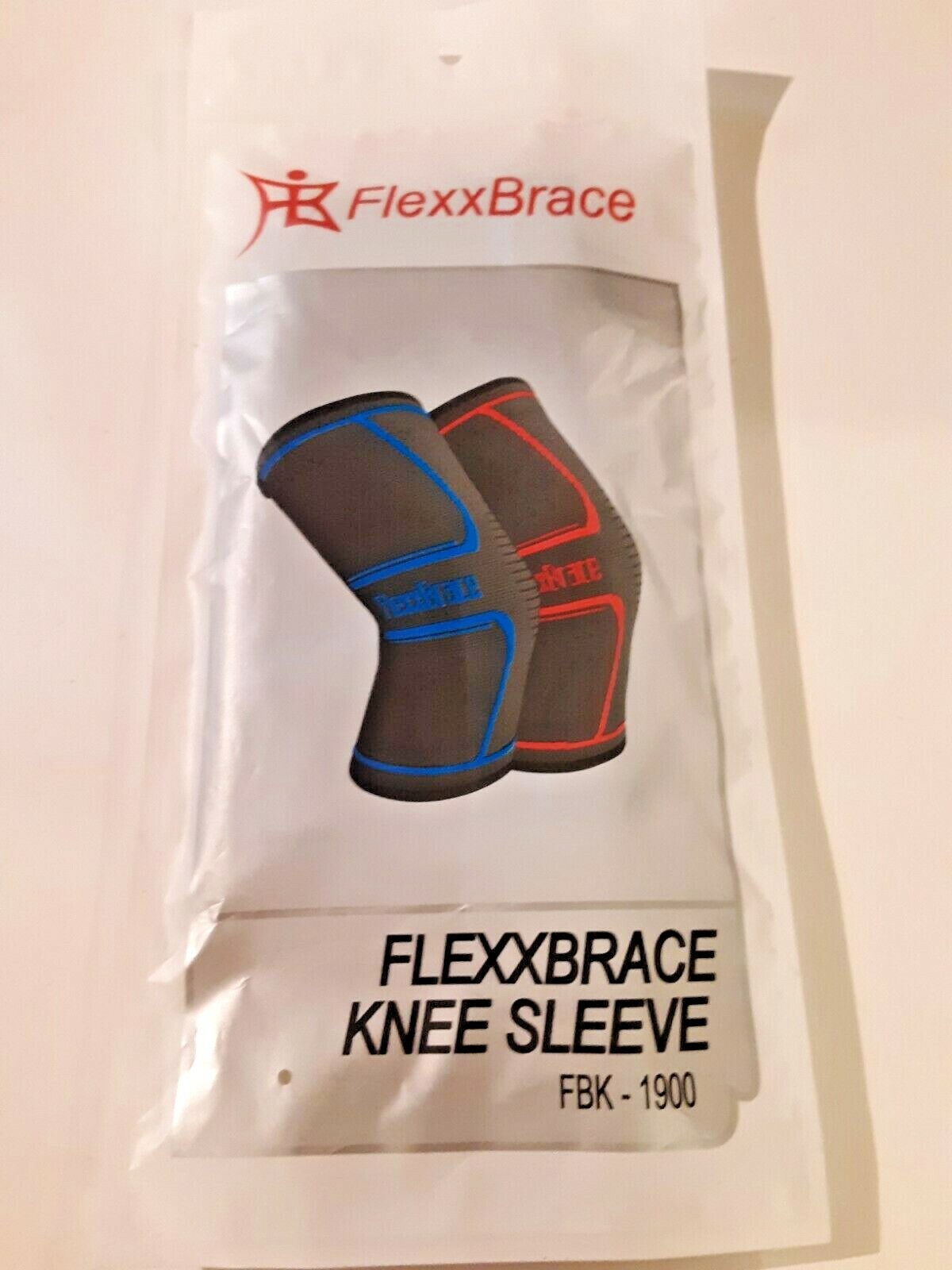 Knee Brace Compression Flexxbrace Sleeve Support Sport Joint Injury Large Blue