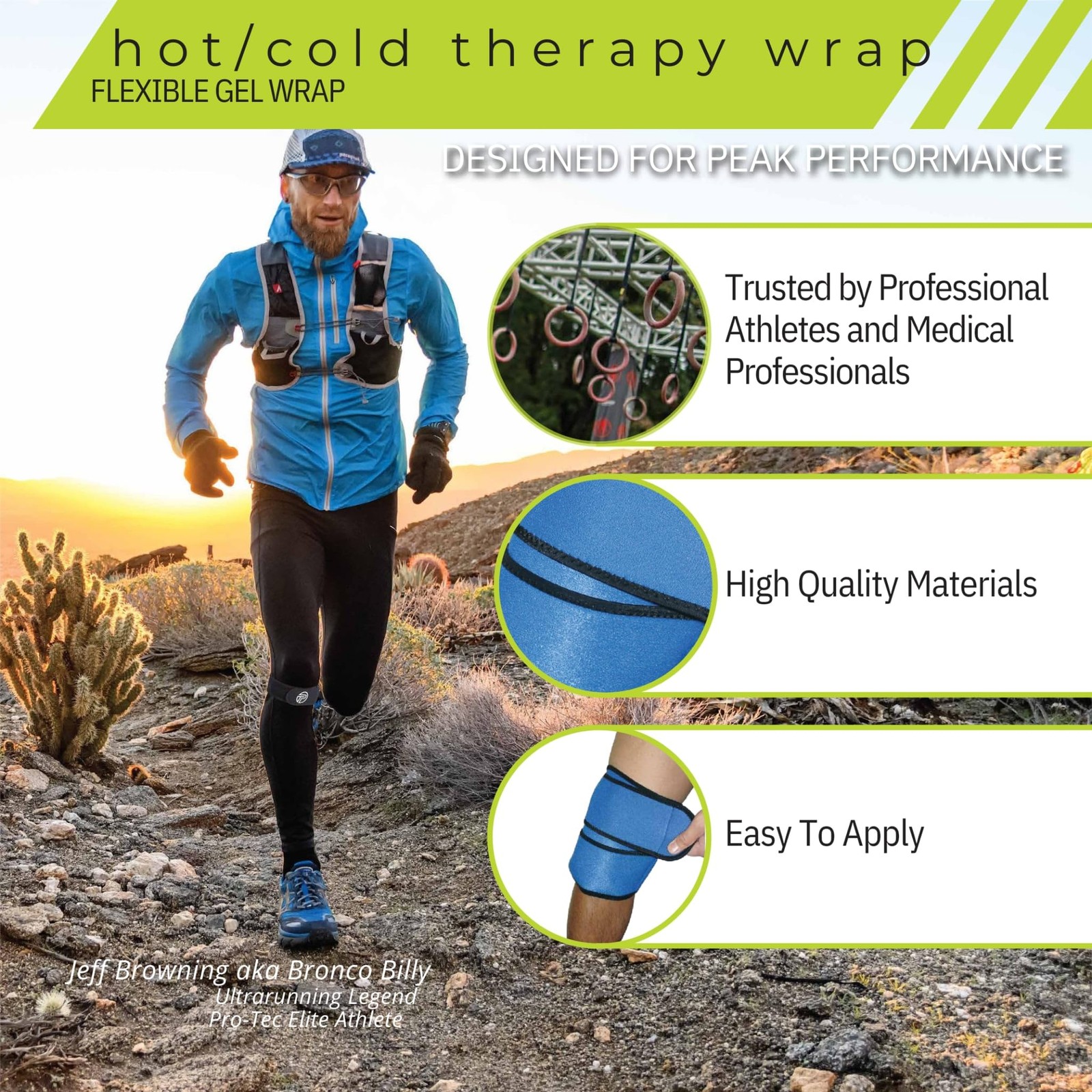Hot/Cold Wrap for Knee and Ankle Blue, The Hot/ Cold Therapy Wrap (Medium)