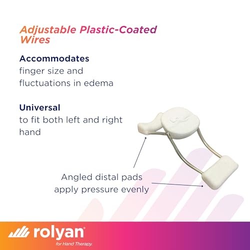 Rolyan Sof-Stretch Finger Extension Splint, White, X-Large White – 1 Pack