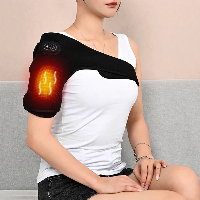 3 In 1 Electric Heated Shoulder Massager Brace with Vibration Joint Pain Relief