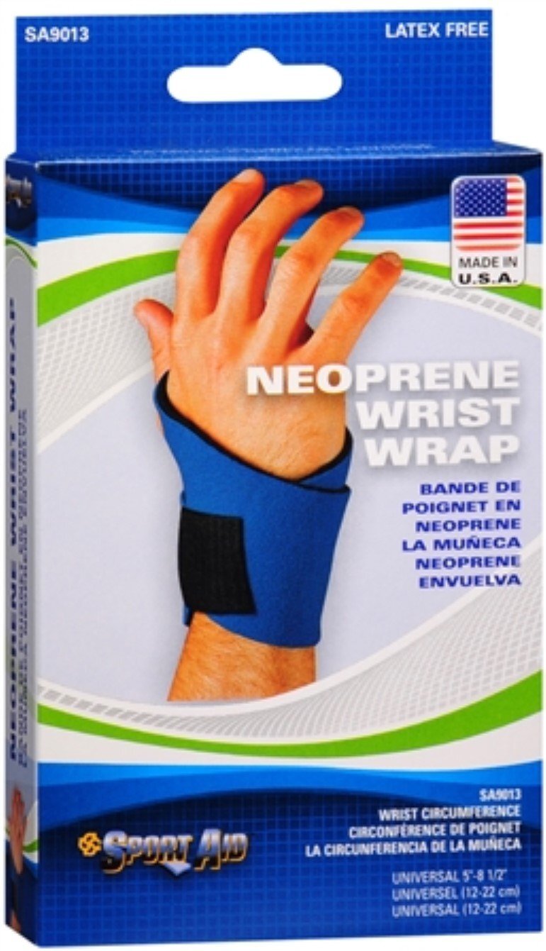 Sport-Aid Neoprene Wrist Wrap Support Reduces Pain & Discomfort Latex-Free 1 Ct